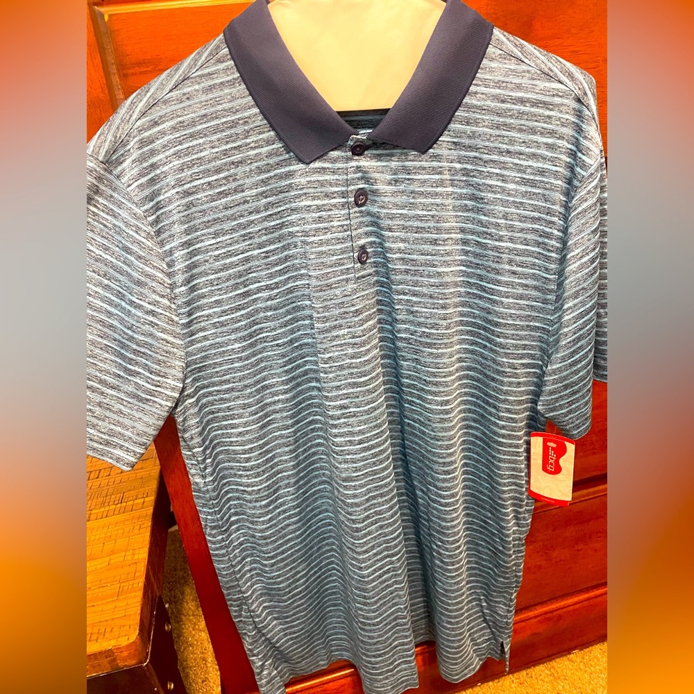 Men’s blue golf polo